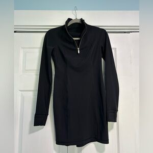 Lululemon Athletica Black Sheath Dress with Mock Neck